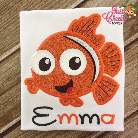 Nemo Inspired Embroidered Shirt - Finding Nemo - Finding Dory - Clownfish - Blue Tang - Disney Vacation - Disney Birthday