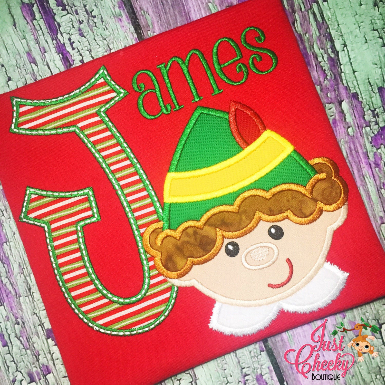 Boy Elf Alphabet Embroidered Christmas Shirt - Boys Christmas Shirt - Girls Christmas Shirt - Buddy the Elf - Elf - Christmas Elf -Elf Movie