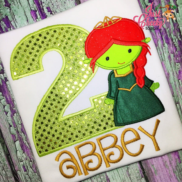 Fiona Cutie Embroidered Shirt - Shrek Inspired - Princess Ogre - Shrek Birthday Shirt - Princess Fiona Birthday Shirt