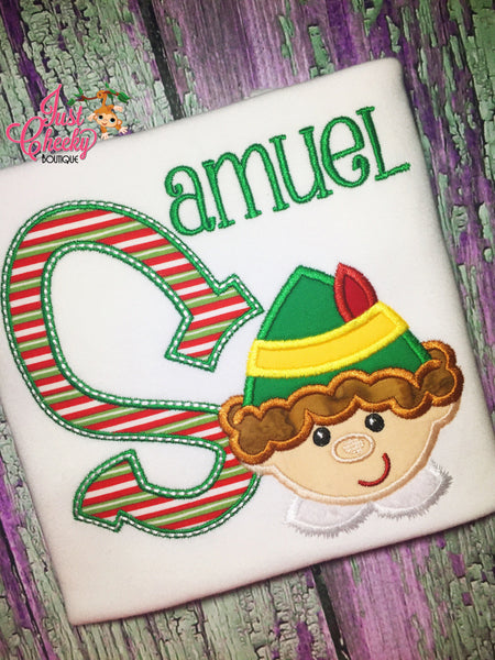 Boy Elf Alphabet Embroidered Christmas Shirt - Boys Christmas Shirt - Girls Christmas Shirt - Buddy the Elf - Elf - Christmas Elf -Elf Movie