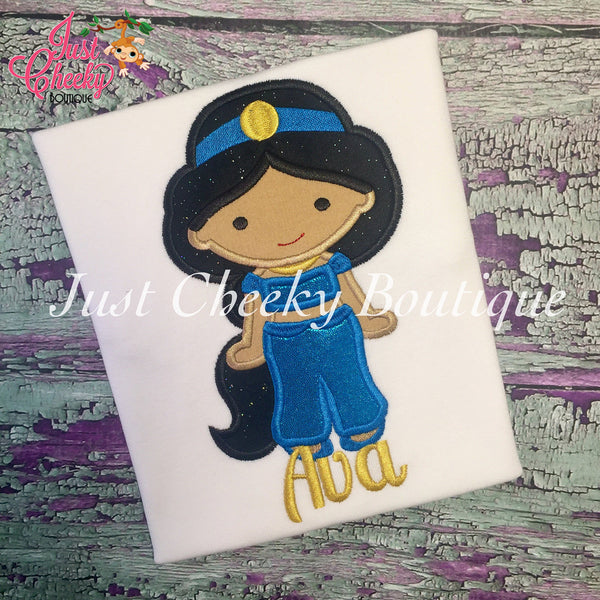 Princess Jasmine Cutie Embroidered Shirt - Aladdin Inspired - Disney Vacation - 1st Disney Trip - Disney Birthday - Jasmine Birthday Shirt