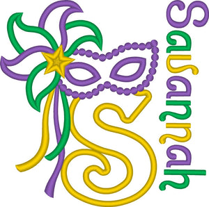 SAMPLE SALE, Mardi Gras Shirt - Masquerade Mask - Beads - New Orleans - Fat Tuesday - Ash Wednesday