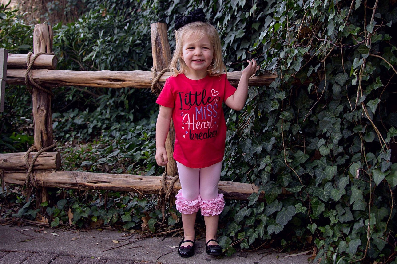 Little Miss Heart Breaker -  Valentine's Day Embroidered Shirt - Girls Valentine's  Shirt - Boys Valentine's Shirt - February 14