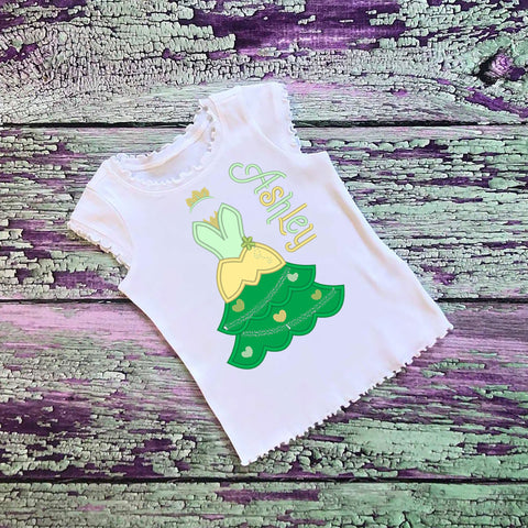 SAMPLE SALE, Tiana Christmas Tree Embroidered Shirt -Princess and the Frog -Disney Princess -Disney Christmas Vacation -Very Merry Christmas