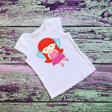 SAMPLE SALE, Disney Fairy Rosetta Cutie Inspired Embroidered Shirt - Disney Fairies Girls Shirt - Disney Fairy Birthday Shirt