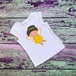 SAMPLE SALE, Disney Fairy Iridessa Cutie Inspired Embroidered Shirt - Disney Fairies Girls Shirt - Disney Fairy Birthday Shirt