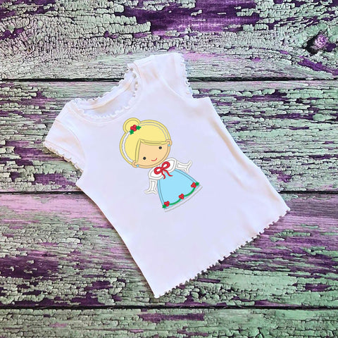 SAMPLE SALE, Cinderella Christmas Cutie Embroidered Shirt - Cinderella - Glass Slipper - Disney Princess - Disney Christmas Vacation -