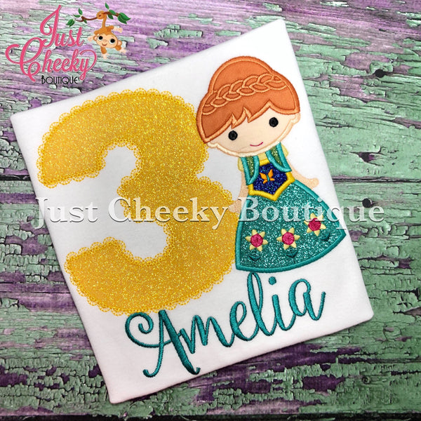 Frozen Fever Anna Cutie - Frozen Inspired - Queen Elsa - Embroidered Appliqued Shirt - Disney Vacation - Disney Birthday