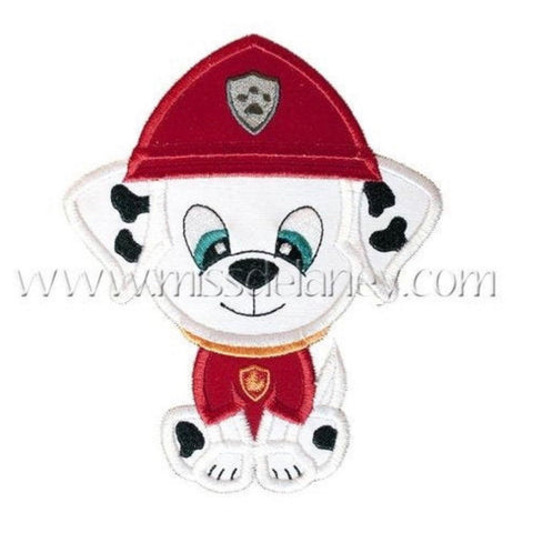 SAMPLE SALE, Fire Pup Cutie - Firefighter Dog - Safety Pups -