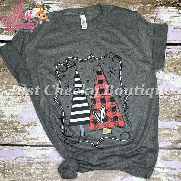 READY TO SHIP, Christmas Tree Screen Print Shirt-Adult Christmas Shirt -Mom Christmas Shirt-Women Christmas Shirt