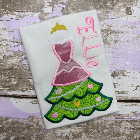 Aurora Christmas Tree Embroidered Shirt - Sleeping Beauty - Disney Princess - Disney Christmas Vacation - Very Merry Christmas