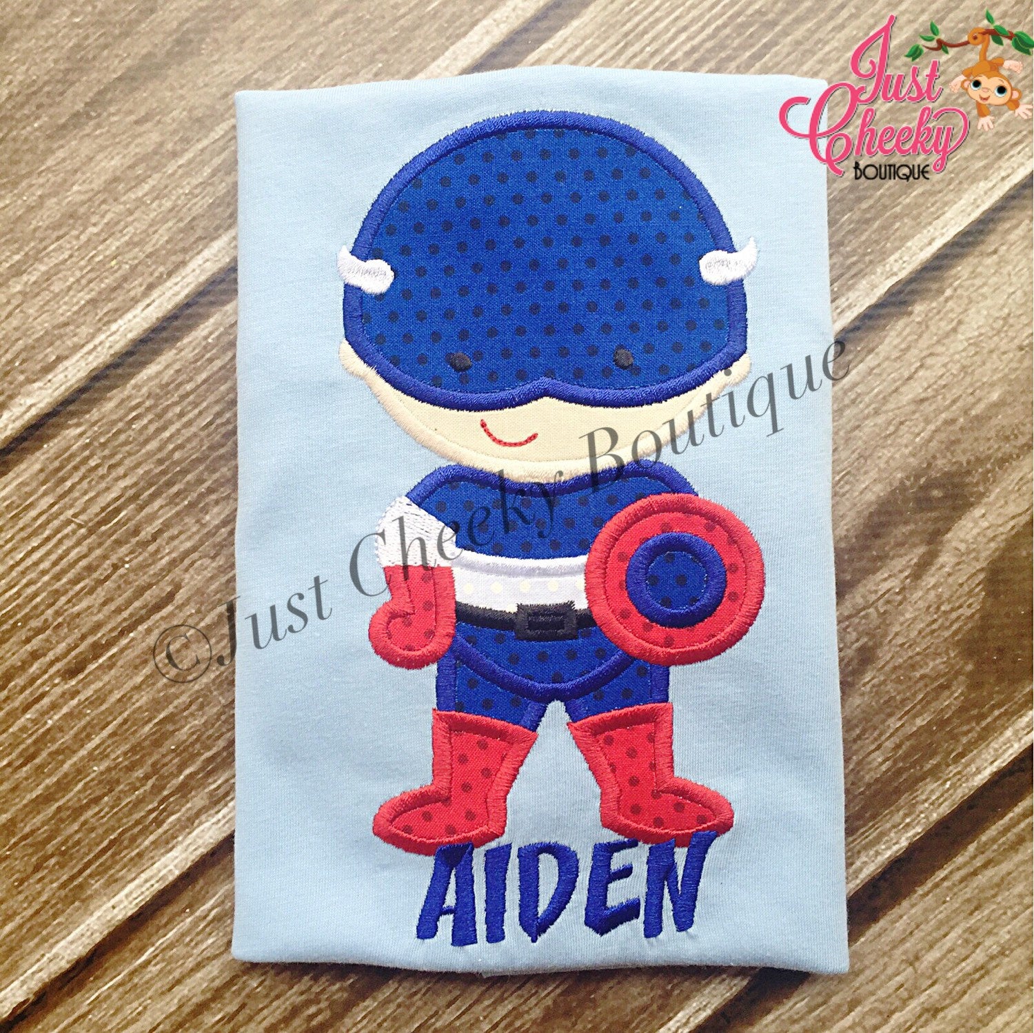 Captain America Cutie Embroidered Shirt - Avengers Inspired -